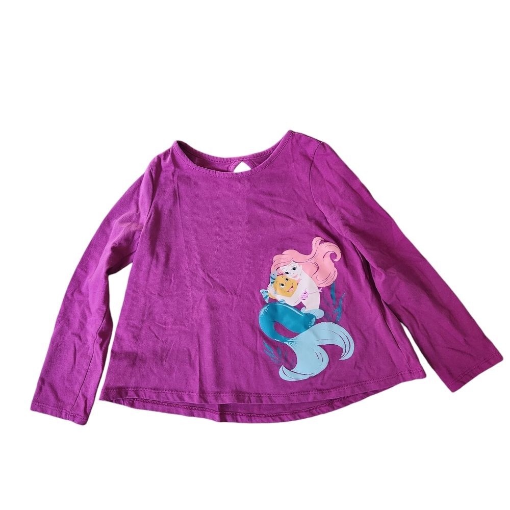 Jumping Beans Disney Girls Softest Tee Long Sleeve Size 5T Ariel and Flounder - Picture 1 of 7